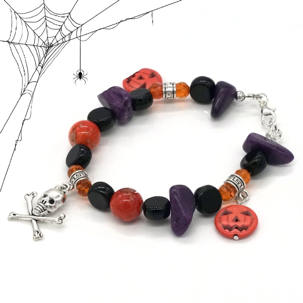 Halloween Bracelet with Skull & Bones.